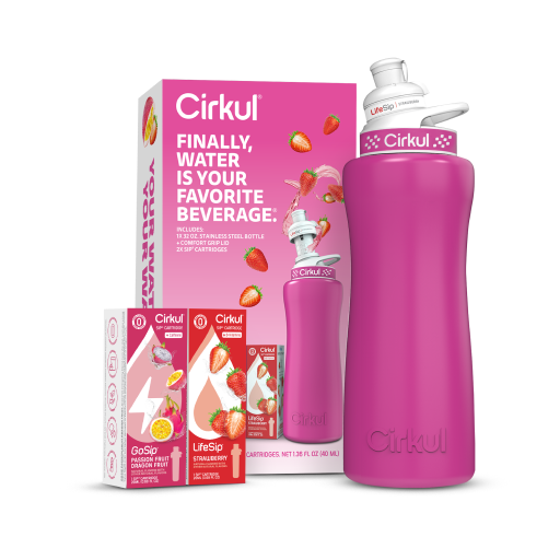 32oz. Hot Pink Stainless Steel Bottle Starter Kit - Classic Pick O7
