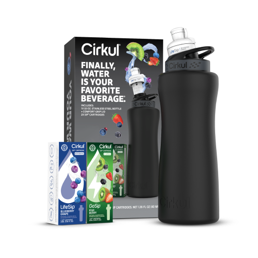 32oz. Matte Black Stainless Steel Bottle Starter Kit - Easy Set K3